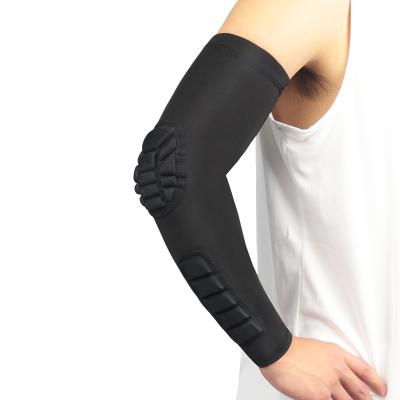 China Comfortable Breathe Free Crashproof Professional Compression Long Arm Elbow Anti-Collision Sleeves For Basketball for sale