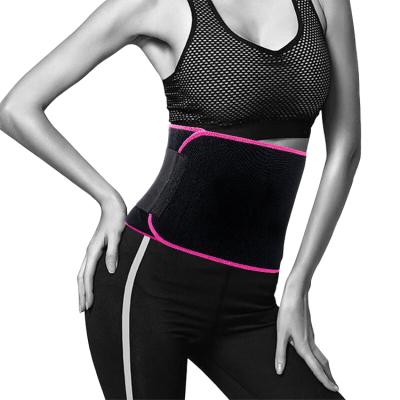 China Custom Neoprene Slim Belt Waist Trimmer Sweat Waist Trainer Sports Fitness Brace Support Waist Belt Gym Slim Body Back Support for sale