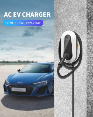 China 22KW 32A EV Charging Station 3 Phase Level 2 Type 2 Electric Car Charger ECM-RED for sale