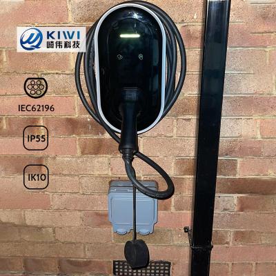 China Wall-mounted Installation Method 7kw Level 2 Electric Car Charger for Tesla Quad for sale