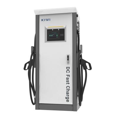 China Commercial OCPP CCS 120KW DC EV Charger Electric Vehicle Charging Station 2 Guns RCD for sale