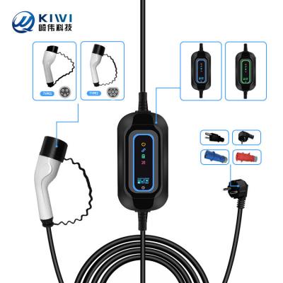 China Portable Home Electrical Car Charger Type 2 3.5kw AC EV Charging Station Portable EV Charger for sale