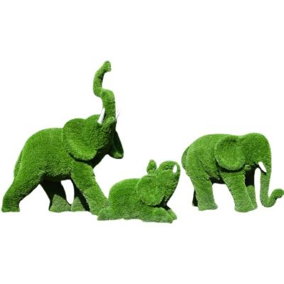 China European Garden Sculpture Fiberglass Elephant Lawn Landscape Lawn Decoration Life Size Animal Garden Ornament In Park Outdoor Decoration for sale