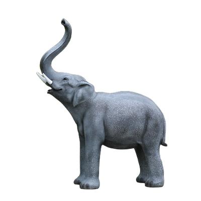 China China Park Garden Ornament Outdoor Wildlife Ornament Resin Sculpture Anime Garden Life Size Fiberglass Elephant Statue for sale