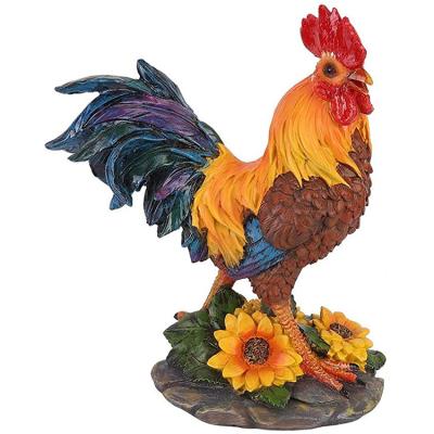 China Outdoor High Quality Resin Chicken Simulation Fiberglass Garden Europe Farm Sculpture Handwork Animal Ornaments for sale