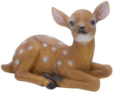 China Wholesale Outdoor Small Size Animal Statue Resin Deer Statue Realistic Europe Garden Lawn Decoration DIY Decorations for sale