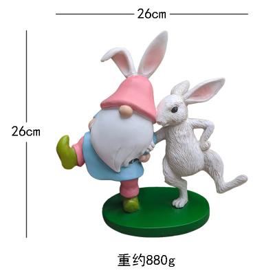 China Europe Outdoor Garden Decorative Resin Craft Ornament Halloween Funny Faceless Cute Cartoon Gift Doll Dwarf Statue for sale