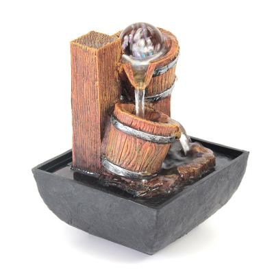 China Creative Desktop Fountain Ornament Chinese Bamboo Indoor Coffee Table China Model Resin Crafts Home Decorative Crafts for sale