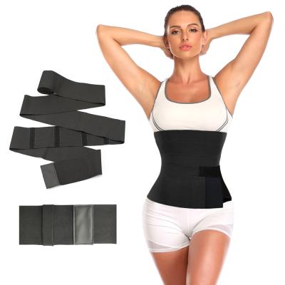 China New Design Breathable 4 Elastic Seamless 6 Meter Red Black Brown Brown Stomach Compression Wrap Waist Trainer Belt for sale