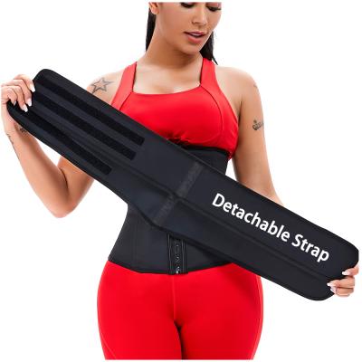 China Lady Fit Belly Wrap Waist Trainer Rubber Cincher Various Features Two Straps Breathable Detachable Latex Belt for sale