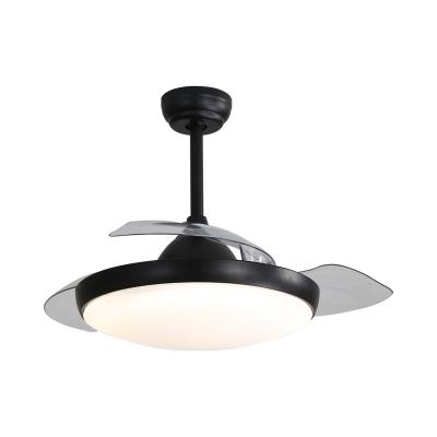 China OEM ODM Modern 42 Inch LED Retractable Remote Control Bladeless Ceiling Fan With Light for sale