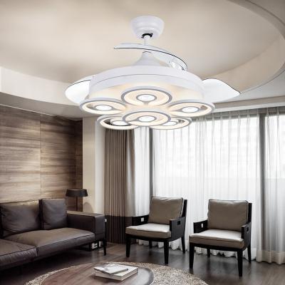 China OEM& ODM KEBAISHI Color Temperature 3 Invisible Fancy Available Ceiling Fan With Led Light for sale