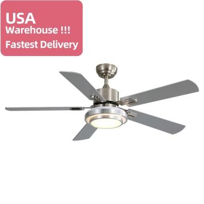 China Decorative Remote Control Air Cooling Plywood Air Cooling Indoor Led Ceiling Fan With Light for sale