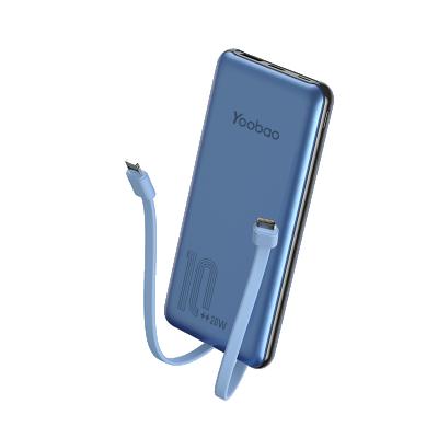 China Yoobao LC2 PD3.0/QC3.0 Type-C Cable Power Banks 10000mAh Capacity Built-in Fast Cable and Lightning Charging Cable Yoobao for sale