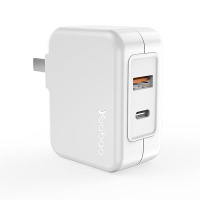 China Mobile Phone/Laptop/Mp4 Yoobao 726 Charger Dual Output Foldable Plug Fast Charging Ultra-compact Shape for sale