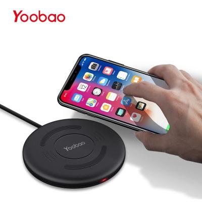 China Mobile Phone Yoobao YBD1 QI Wireless Charger Pad Phone Wireless Charger for iPhone X 8 8 plus, Lander G6/G3, Samsung S8/S8 plus S7 for sale