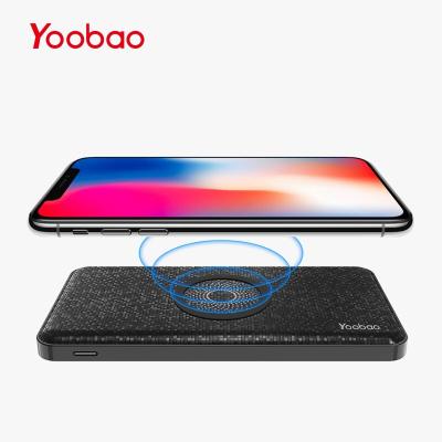 China Yoobao W5 Qi Wireless Portable Power Bank Cell Phone Wireless Charger 5000Amh Pad For iPhone X 8 plus Samsung Note 8 S8 for sale