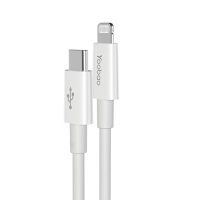 China Mobile Phone YOOBAO Type-C to L PD Fast Charging 3A 1.2m Charging Data Power Cable Fast Charging Cable for sale