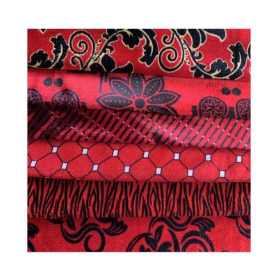 China Hot sale quality and quantity of stretch assured 100% velvet printed polyester sofa fabric fabric for textile for sale