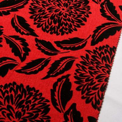 China Blackout Fashion Design African 100% Polyester Flocking Fabric For Sofa Upholstery Fabric for sale