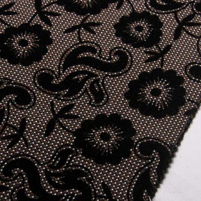 China Blackout African 100% Polyester Flocking Fabric For Sofa Cover Upholstery Fabric for sale