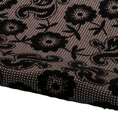 China Blackout African 100% Polyester Flocking Fabric For Sofa Cover Upholstery Fabric With Flocking for sale