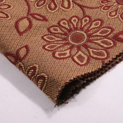 China Custom Wind Proof Polyester-Cotton\Recycle Cotton Flower Brocade Jacquard Fabric Matte Sofa Upholstery Fabric for sale