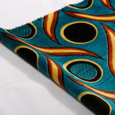 China Blackout African 100% Polyester Printed Velvet Fabric For Sofa Upholstery Fabric for sale