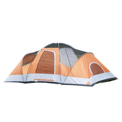 China Diagonal tying type double layers outdoor waterproof camping family wilderness luxury camping tent large for sale