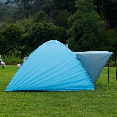 China Diagonal Tying Type Outdoor Sun Shelter Waterproof 4 Person 190T Polyester Tent For Fishing Hiking Picnic Camping for sale