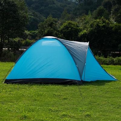 China Diagonal Tying Type D 8.5MM Family 1-4 Person Easy Move Open Tent Fiberglass Picnic Windproof Rainproof Camping Tent for sale