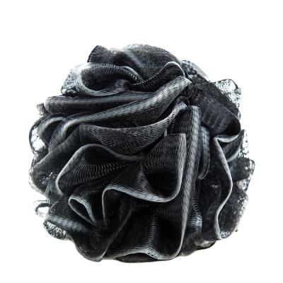 China Other Luxury pe Mesh Black Bath Sponge Mesh Sponge Pouf Bamboo Charcoal Body Bath Ball Scrubber Shower Loofah from Skyeycare for sale