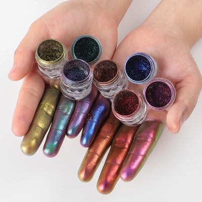 China SkyeyCare Waterproof High Pigmented Metallic Eye Shadow Multichrome Loose Colorful Shine Eyeshadow for sale