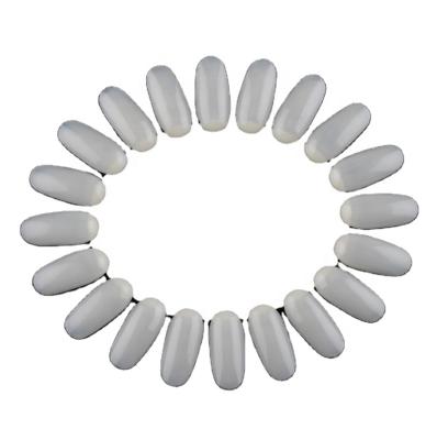 China Care10Pcs 20 Color Oval Card Of Nail Art Design Display Board Color Board Fake Nails Display Board Skyey Nails for sale