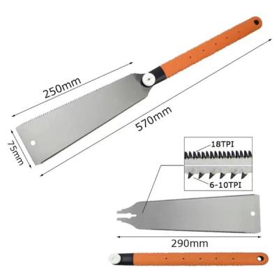 China Japanese Wood Double Edge Hand Saw Cut Woodworking Tools for sale