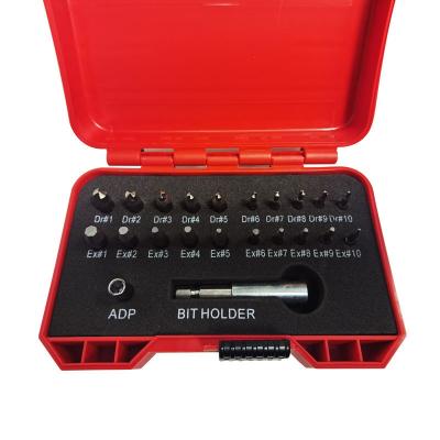 China Broken Bolt Remover Kit 22 Pcs Screw Extractor , Damaged Broken Screw Remover Bolt Extractor Set for sale