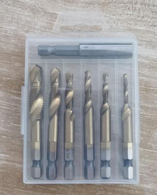 China M35/6542/4341/4241 Drill and Tap Bit Set of 6 Pcs with 1/4