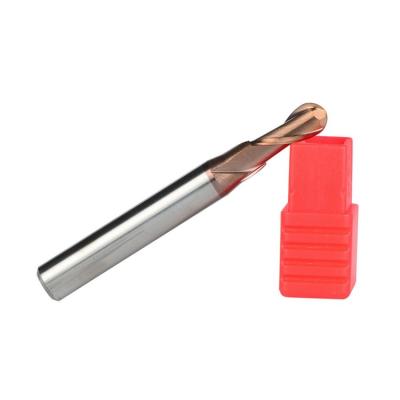 China Tungsten Steel Ball Nose End Mill Cutter HRC55 Ball End Mill Alloy Hard Steel R1.5-R10 Cutter for sale