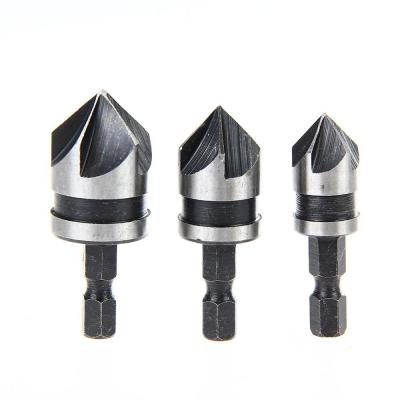 China 3Pcs Drilling Countersink Wood Drill Bits 1/4