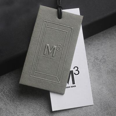 China Sustainable Custom Logo Name Printing Garment Cardboard Hang Tags , Hang Tag For Clothing for sale