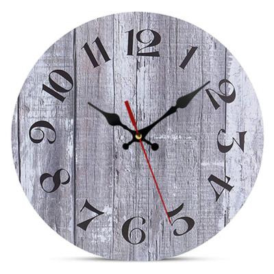 China Antique Style 10 Inch Silent Non-Ticking Wooden Wall Clocks Battery Operated - Retro Rustic Country Style Home Decorative en venta