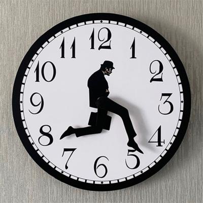 China Antique Style 12 Inch Department Of Walks Silly Interesting Wall Clock A Wall Clock For Bedroom Kitchen Living Room Novelty Home Decor Te koop