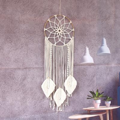 China Large Macrame Bohemian Dream Catcher Boho Wall Hanging Decor Woven To Feather Handmade Dreamcatcher Tassels Decoration à venda