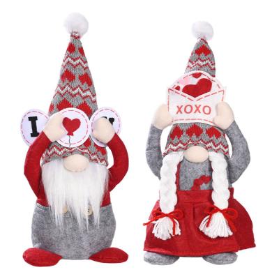 China Art Decor 2 Pack Valentines Day Gifts Gnome Plush Decorations for Home Living Room Office Desk for sale