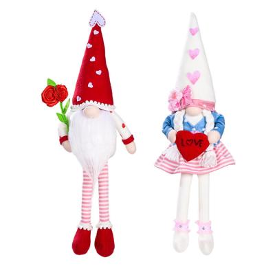 China Art Decor 2022 Valentines Day Valentines Day Gnomes Room Decor Plush Long Leg Holiday Decorations Doll Spring Gifts Swedish 2022 for sale