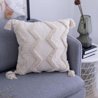 China Decorative Anti-Static Tile Covers Textured Short Knitted Wool Velvet Plush Pillow Case Cushion Covers For Sofa Couch Bedroom for sale