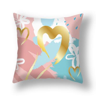 China Anti-Static Valentine Day Decorations Velvet Throw Pillow Covers Festival Birthday Wedding Cushion Pillow Case for sale