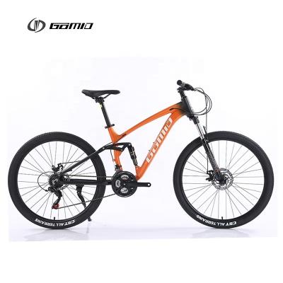 China GOMID Soft Tail Mountainbike Four Link Bisiklet Full Suspension Bike with SHIMANO ST-EF500 SL FD-TY300 RD-TZ500 Gear Kit for sale