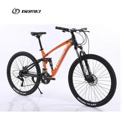 China Full Suspension Mountain Bike SHIMANO Gear Cycle Soft Tail Mountainbike OEM Bicicletas Custom Bicycle with Ordinary Pedal for sale