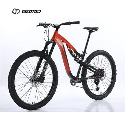 China GOMID Trail Full Suspension Mountain Bike SHIMANO Gear Kit Soft Tail Thru Axle Design and Aluminum Alloy Rim Material for sale